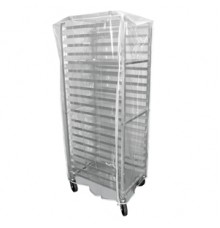 Plastic Bun Rack Cover with zipper for Tray Rack